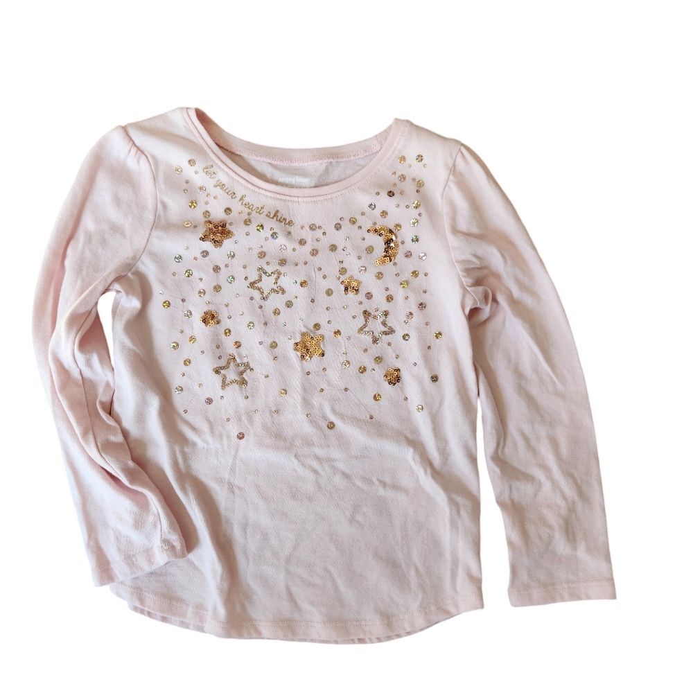 Jumping Beans Girl's Long Sleeve t-shirt Size 5 with Sequins